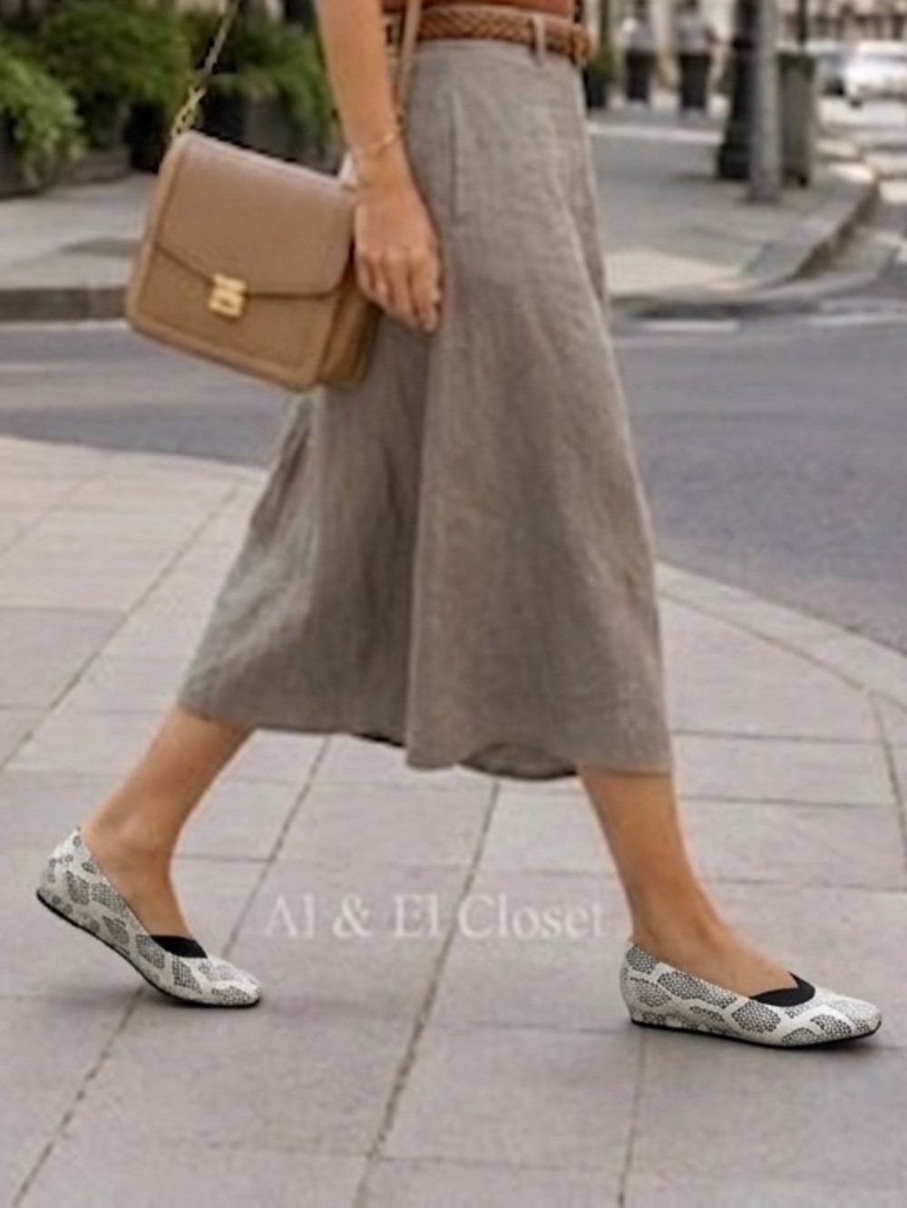 SoftWalk Viana Black White Snake Print Comfort Flats Women Size 8.5N NIB